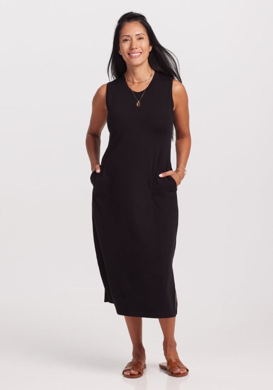 Woolx Cassie Dress Duralite ALL SEASON Dress Merino Wool Blend Black Size XL